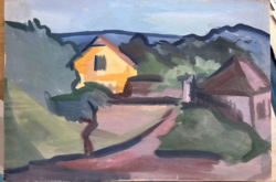 Ismeretlen 20.századi Modern Művész: Falusi utca