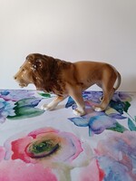Beautifully Painted Royal Dux Lion - 23 cm Long