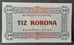 Nemzeti Színház színpadi pánz * 10 korona (Globus Nyomda)