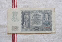 Lengyel 20 Zloty 1940 VF 5db