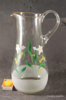 Antique Hand-Painted Split Glass Jug