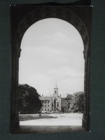 Képeslap,Pécs,Székesegyház,Sétatér,Zárda templom látkép,részlet,1960-
