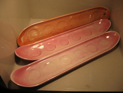 Retro Bodrogkeresztúr set of elongated glasses tray for pálinka, in a long shape