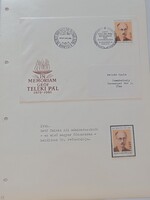 In memoriam Gróf Teleki Pál 50. Èvfordulójában 1991 Ben, borítèk első napi + bèlyeg.