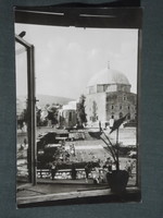 Képeslap,Pécs,Gázi Khászim pasa dzsámi,Széchenyi tér ablakból,galamb látkép,részlet, 1964-