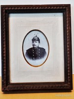 Decorative antique K.u.K. gendarme photo nicely framed