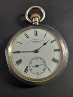 Fattorini & Sons Bradford Silver Pocket Watch Ezüst Dupla Fedeles Zsebóra,Óra.