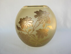 Bohemia Glass retro csehszlovák üveg gömb váza