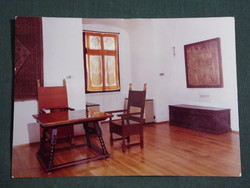 Képeslap,FORTE fotó,Simontornya, vár múzeum,Enteiőr szoba látkép,részlet, 1977-
