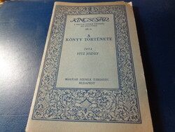 A könyv története  írta  Fitz  József  1930.
