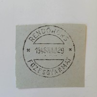 D204163  Rendőrség  RENDŐRŐRS FÜZESGYARMAT   1948  Békés vm.   -dokumentumból kivágva