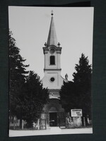 Képeslap,fotó,Sopronhorpács, Románkori templom látkép,részlet, 1970-