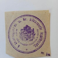 D204160 Balassagyarmat - Állami Rendőrség Kapitánysága  1920-40's  Rendőrség -dokumentumból kivágva