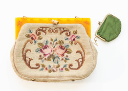 Vintage Swift márkájú gobelin táska restaurálásra - clutch, ridikül, retikül, alkalmi kézi táska