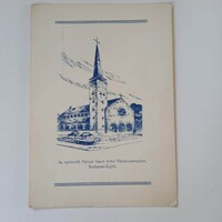 D204294  The under-construction Paduai Szent Antal Parish Church  BUDAPEST- ZUGLÓ  -1920s  postcard