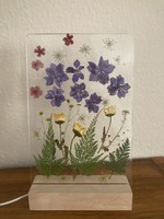 Epoxy lámpa, egyedi világító lakásdísz