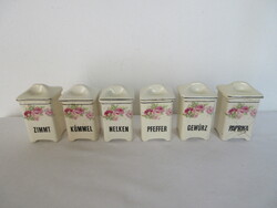 Antique, Small Rózsás Spice Jars. Negotiable!