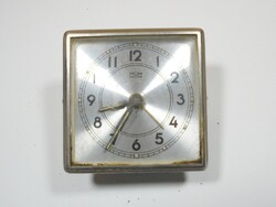 Retro old alarm clock MOM Hungarian Optical Works brand