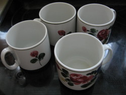 Retro Lilien porcelán kakós bögrék Alpenflora Josefine