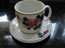 Retro Lilien porcelán kakós szett, Alpenflora Josefine
