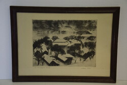 Kórusz József(1927-2010) Tél Zebegényben 96/100-A004