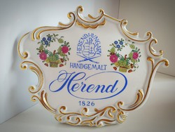 Herendi szines Indiai kosár mintás cégér tábla
