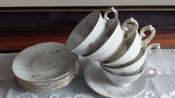 Roschütz német porcelán kávés szett 5 db.