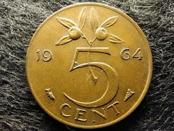 Hollandia I. Julianna (1948-1980) 5 Cent 1964