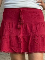 Terranova bordó, gumis derekú mini szoknya