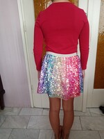 Colorful sequined girl's/kid's skirt with elastic waist and original tag