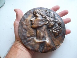 Huge Bronze Relief Plaque of King András's Golden Bull 1.25kg