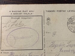 Tábori Posta /1942/ 3 db / Bal sarok feliratai !!!!