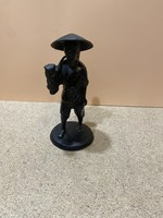 XIX. századi indokinai bronz szobor, 17 x 8 cm-es. 7211