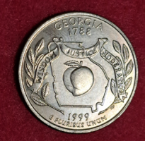 1999. Georgia emlék USA negyed dollár (187)
