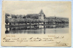 Palics fürdő - Korzórészlet  -  fotó képeslap - 190?