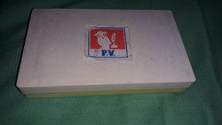 Vintage PAPÍRIPARI VÁLLALAT- POLITÚR ÉS VEGYITERMÉK KSZ- bélyegzőpárna 11 x 6 cm GYÁRI ÁLLAPOTBAN !!