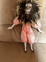 Velencei karnevál porcelán baba