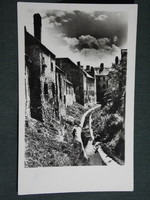 Képeslap,Sopron,Ikva patak látkép,részlet, 1950-