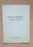 Totó-Index 1970 / Ritka