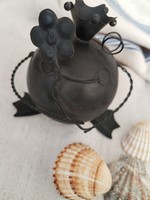 Dekorációs bádog béka,  /-kerti,- balkon dísz