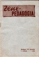 Czövek Erna: Zene Pedagógia  1. szám   1947