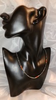 • Black Diamond Splitter, Fire Opal Genuine Gemstone Necklace 925 Sterling Silver Clasp New