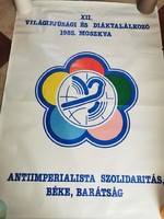 Régi plakát: Világifjúsági találkozó Moszkva