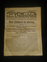 1939.03.16. Das kleine Volksblatt ( A Führer Prágában , Kárpátalja 1939 visszafoglalása )
