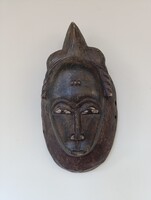 Antik patinás Afrika afrikai Baule népcsoport fa maszk Elefántcsontpart 590 9727