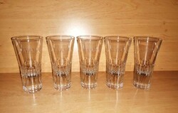 METAXA  üveg pohár - 5 db egyben - 14 cm magas (42/d)