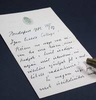 KÉZIRAT 1915 Radisics György a Mezőgazdasági Múzeum igazgatójának levele Varjú Elemér történészhez !