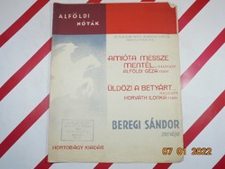 Régi kotta - 1936-es évből - Alföldi Nóták - Új Magyar Nóta Sorozat 2. szám Beregi Sándor zenéje