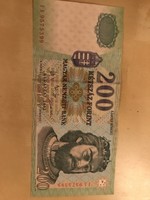 2003 uncut FA series two hundred forint banknote