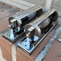 Bauhaus - Art deco nikkelezett, fényterelős fali csőlámpa pár felújítva